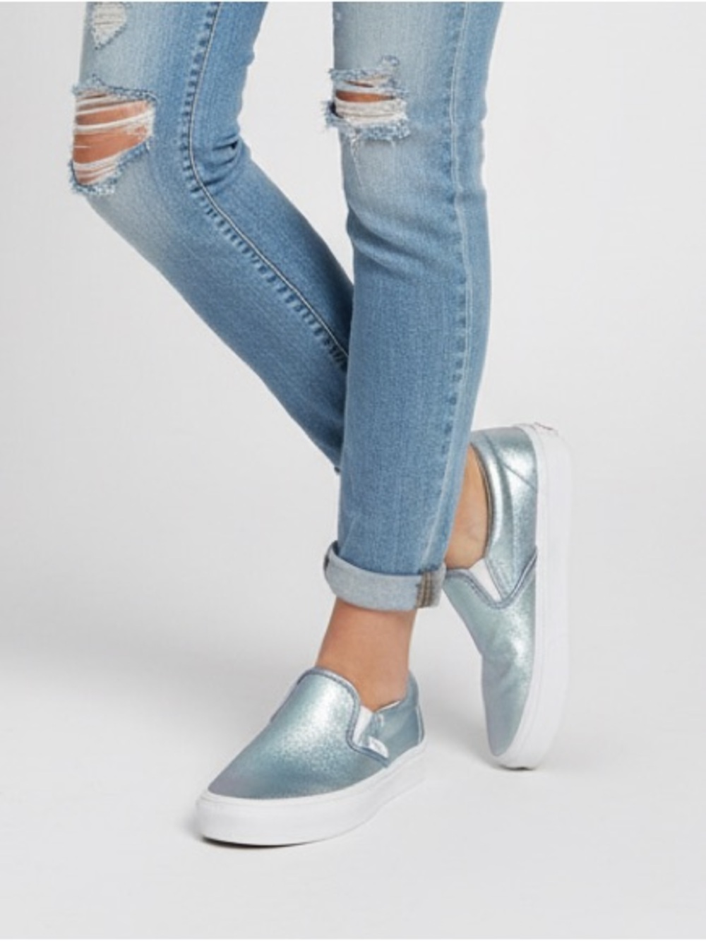 Vans Metallic Slip-On Skate Sneakers